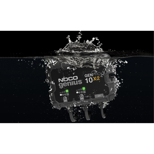 Chargeur de batterie embarqu&eacute; &agrave; 2 sorties de 20 amp&egrave;res GenPro10X2 Genius M & M Nord Ouest Inc