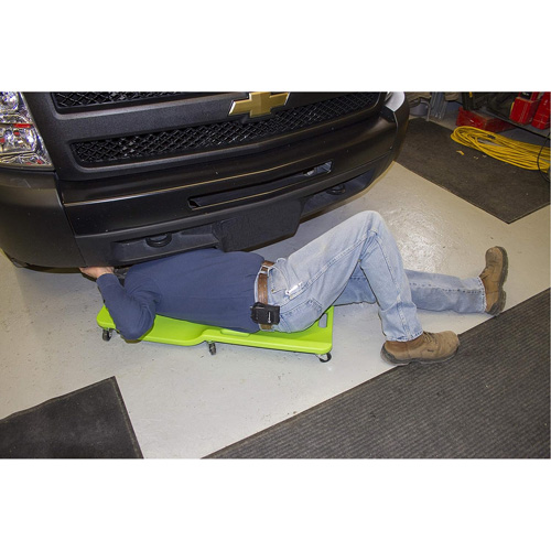 Neon Green Low Profile Plastic Creeper M & M Nord Ouest Inc