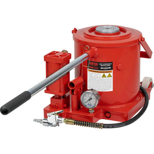 Bottle Jack, 100 Ton(s), Air Hydraulic, 17-7/10" Raised Height M & M Nord Ouest Inc