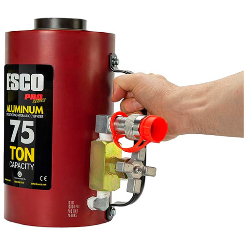 Heavy-Duty Hydraulic Cylinder, 6" Stroke, 75 Ton(s) Capacity, 10000 PSI M & M Nord Ouest Inc