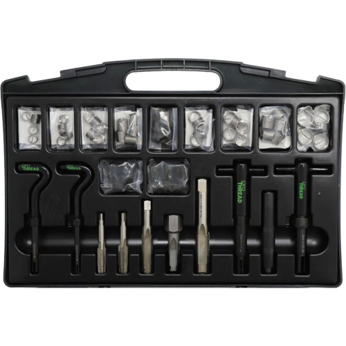 Ensemble d'atelier pour la r&eacute;paration des filetages de bougies d'allumage M & M Nord Ouest Inc