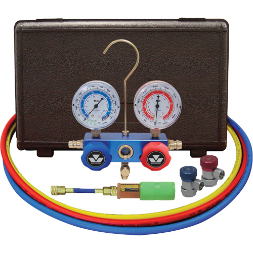 Jeu de manom&egrave;tres pour automobile avec mini-injecteur de colorant et coupleurs manuels M & M Nord Ouest Inc