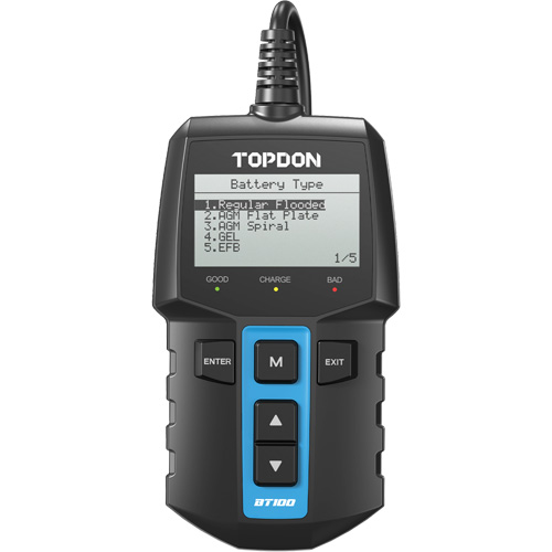 Testeur de batterie 12?V et de syst&egrave;mes BT100 M & M Nord Ouest Inc