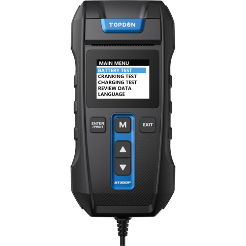 Testeur de batterie, de charge et de d&eacute;marrage BT300P avec imprimante M & M Nord Ouest Inc
