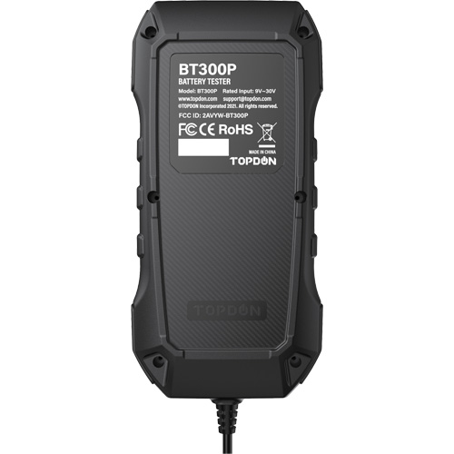 Testeur de batterie, de charge et de d&eacute;marrage BT300P avec imprimante M & M Nord Ouest Inc