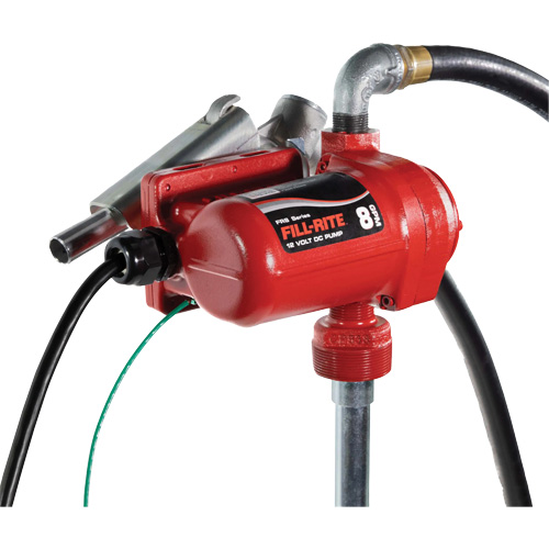 12V DC Fuel Transfer Pump with Nozzle M & M Nord Ouest Inc