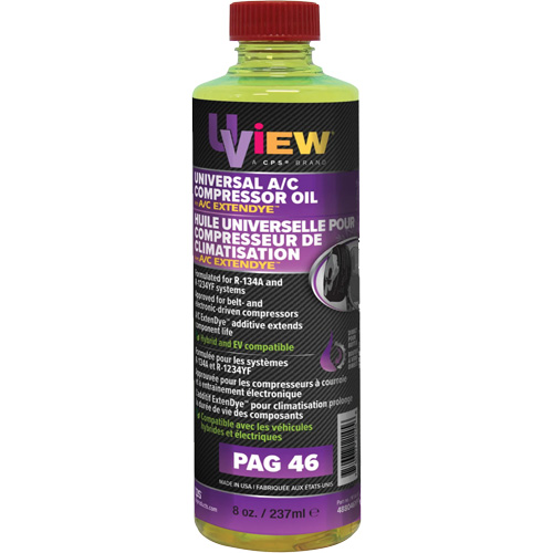 Huile universelle PAG 46 avec ExtenDye pour syst&egrave;me de climatisation, 237 ml, Bouteille M & M Nord Ouest Inc