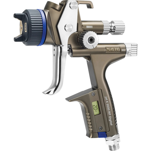 Pistolet de peinture de premi&egrave;re qualit&eacute; pour peinture automobile avec psi num&eacute;rique X5500 RP 1,3 O RPS D, Entr&eacute;e d'air 1/4" NPT, 10,24 pi³/min, Capacit&eacute; 0,6 L/0,9 L, 0,17 psi M & M Nord Ouest Inc