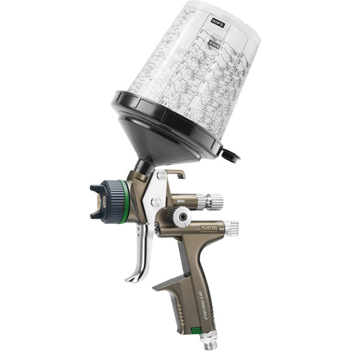 Pistolet de peinture de premi&egrave;re qualit&eacute; pour la peinture automobile 00 HVLP 1,4 O RPS D, Entr&eacute;e d'air 1/4" NPT, 15,19 pi³/min, Capacit&eacute; 0,6 L/0,9 L, 0,17 psi M & M Nord Ouest Inc
