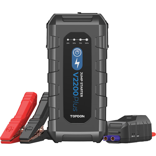 V2200Plus 2-en-1: d&eacute;marreur de secours 2200 A de pointe, testeur de batterie et de syst&egrave;me M & M Nord Ouest Inc