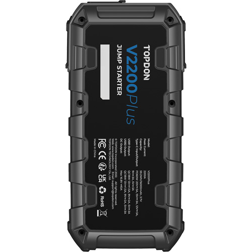 V2200Plus 2-en-1: d&eacute;marreur de secours 2200 A de pointe, testeur de batterie et de syst&egrave;me M & M Nord Ouest Inc