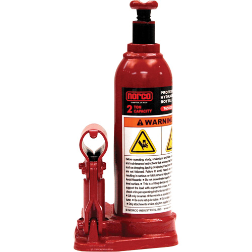 Cric &agrave; bouteille hydraulique professionnel, 2 tonne(s), 14-1/2" Hauteur &eacute;lev&eacute;e M & M Nord Ouest Inc