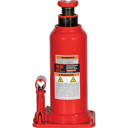 Professional Hydraulic Bottle Jack with Gauge Hole, 22 Ton(s), 20-49/250" Raised Height M & M Nord Ouest Inc