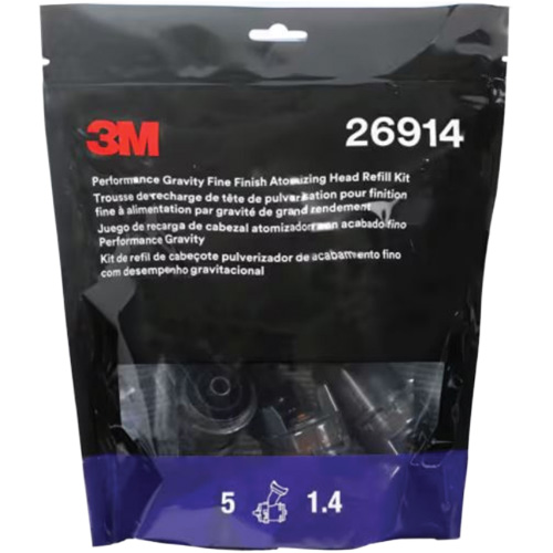 Performance Gravity Fine Finish Atomizing Head - Orange M & M Nord Ouest Inc