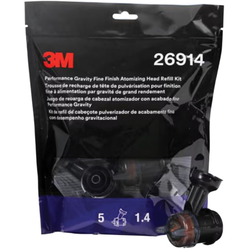 Performance Gravity Fine Finish Atomizing Head - Orange M & M Nord Ouest Inc
