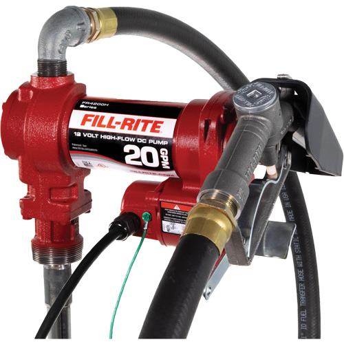 12V DC Fuel Transfer Pump with Nozzle M & M Nord Ouest Inc