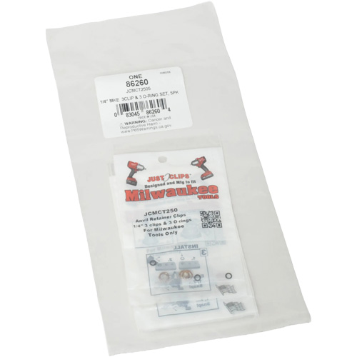 Jeu de clips et joints toriques de 1/4 po pour Milwaukee - en vrac M & M Nord Ouest Inc