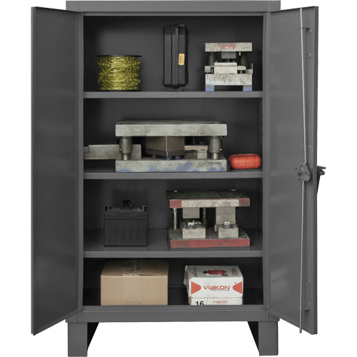 Extra Heavy-Duty Cabinet, Steel, 3 Shelves, 66" H x 60" W x 24" D, Grey M & M Nord Ouest Inc