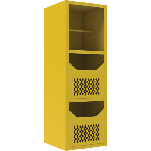 Armoire pour le contr&ocirc;le des d&eacute;versements, 1 Tablettes, 72" h x 24" la x 24" p, Acier, Jaune M & M Nord Ouest Inc