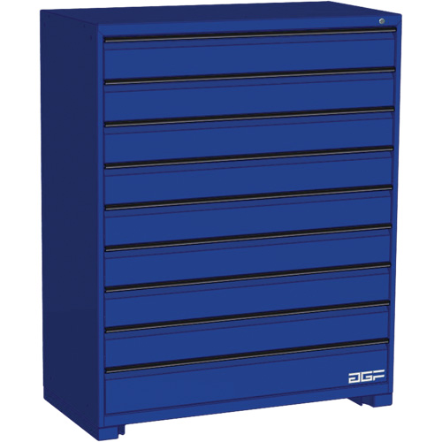 Modular Drawer Cabinet, 9 Drawers, 48" W x 24" D x 60" H, Blue M & M Nord Ouest Inc