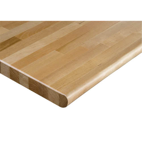 Dessus d'&eacute;tabli en bois dur, 48" la x 24" p, Bordure Arrondi, &eacute;paisseur 1-1/4" M & M Nord Ouest Inc