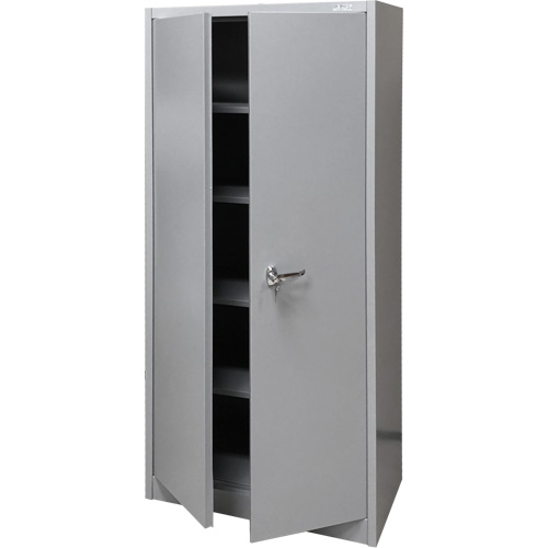 Armoire de rangement, Acier, 4 Tablettes, 66" h x 30" la x 15" P, Gris M & M Nord Ouest Inc