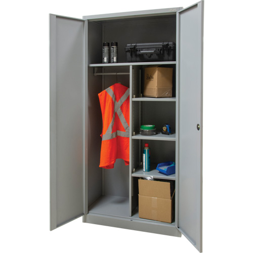 Combination Storage Cabinet, 36" W x 18" D x 72" H, Grey M & M Nord Ouest Inc