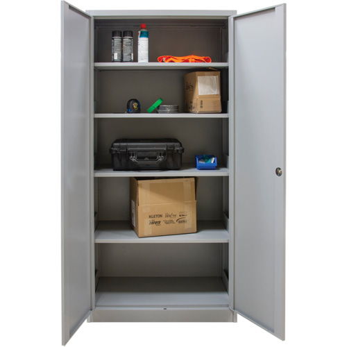 Armoires de rangement Hi-Boy, Acier, 4 Tablettes, 72" h x 36" la x 18" P, Gris M & M Nord Ouest Inc