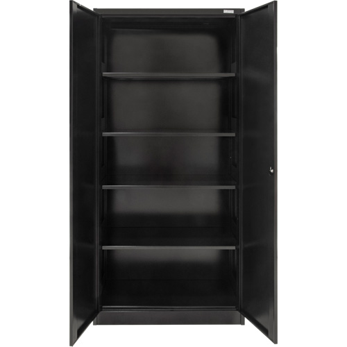 Armoire de rangement Hi-Boy, Acier, 4 Tablettes, 72" h x 36" la x 18" P, Noir M & M Nord Ouest Inc