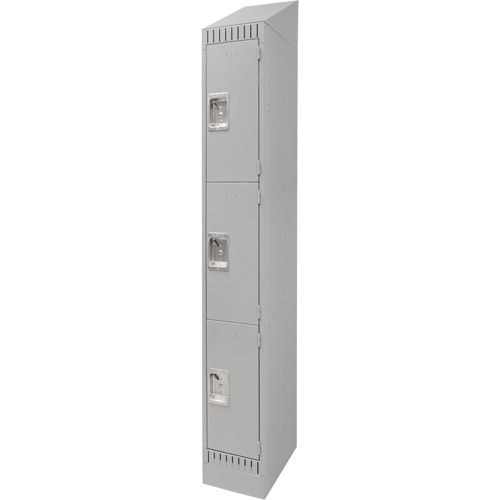 Casiers, 3 niveaux, 12" x 18" x 86", Acier, Gris, D&eacute;mont&eacute; M & M Nord Ouest Inc