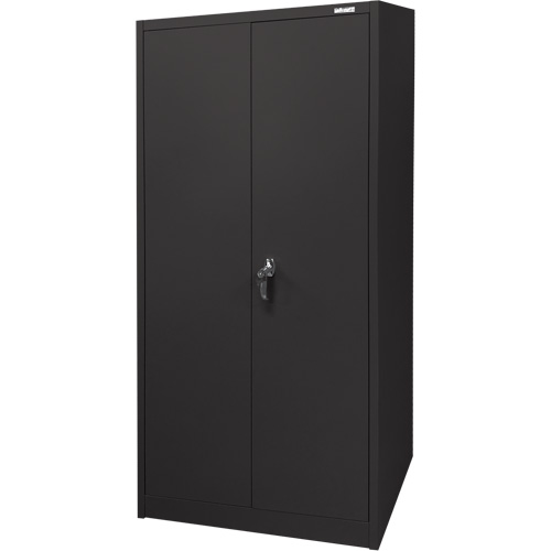 Armoire d'entreposage, Acier, 4 Tablettes, 66" h x 30" la x 15" P, Noir M & M Nord Ouest Inc