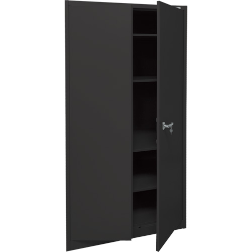 Armoire d'entreposage, Acier, 4 Tablettes, 78" h x 36" la x 24" P, Noir M & M Nord Ouest Inc