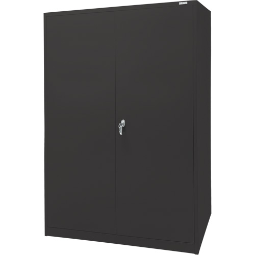 Armoire d'entreposage, Acier, 4 Tablettes, 78" h x 48" la x 24" P, Noir M & M Nord Ouest Inc