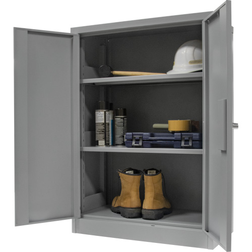 Armoire de rangement &agrave; hauteur de comptoir, Acier, 2 Tablettes, 42" h x 30" la x 15" P, Gris M & M Nord Ouest Inc