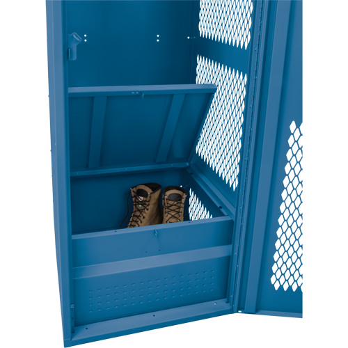 Casier pour &eacute;quipement avec porte, Acier, 24" la x 18" p x 72" h, Bleu fonc&eacute; M & M Nord Ouest Inc