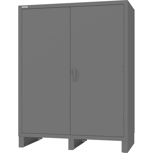 Cabinet with Recessed Doors, Steel, 4 Shelves, 78" H x 60" W x 30" D, Grey M & M Nord Ouest Inc