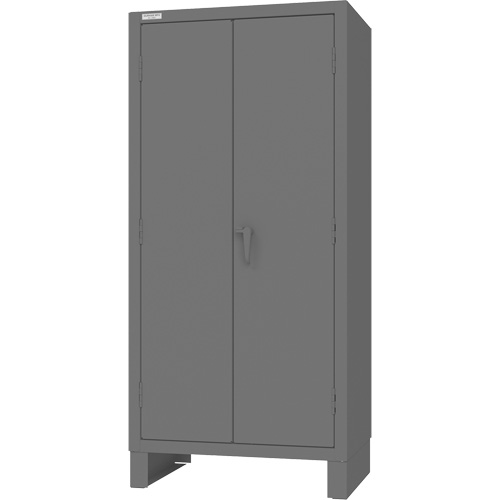 Cabinet with Hanging Bar & Standard Recessed Doors, Steel, 78" H x 36" W x 24" D, Grey M & M Nord Ouest Inc