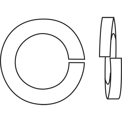 Rondelle d'arr&ecirc;t fendue, 1/2", Zinc jaune M & M Nord Ouest Inc