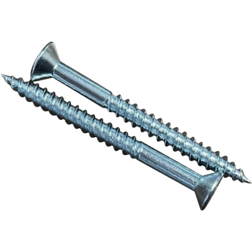 Flat SOC Wood Screws, #10 x 2" L, Zinc Plated M & M Nord Ouest Inc