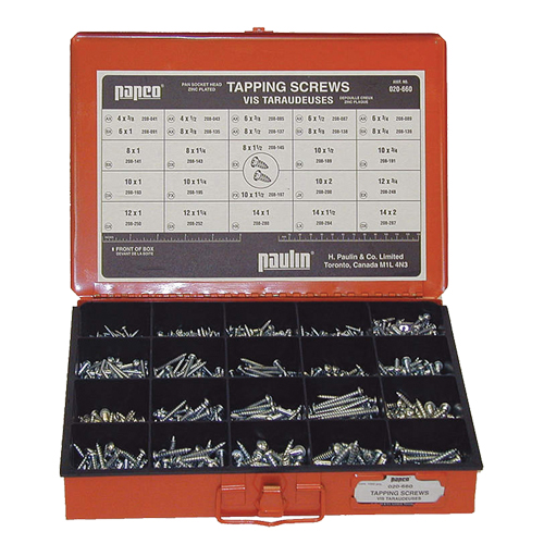 Assortiment de vis de taroudage de douille &agrave; pan M & M Nord Ouest Inc