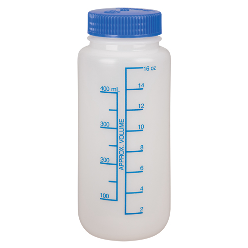 Bouteilles &agrave; large ouverture, Ronde, 16 oz, Plastique M & M Nord Ouest Inc