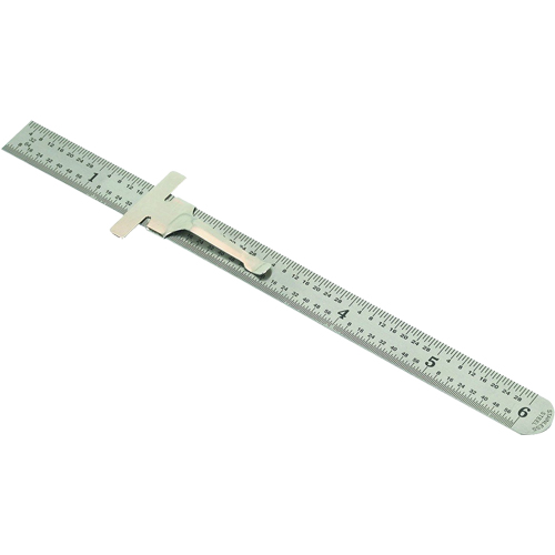 R&egrave;gle de poche, 6" lo, Acier, Graduations de 1/64" (1 mm) M & M Nord Ouest Inc