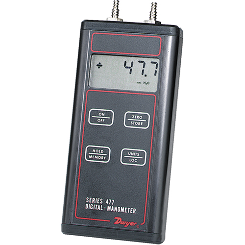 Manometer, Digital, 0 - 40 in. w.c/0 - 10 kPa M & M Nord Ouest Inc