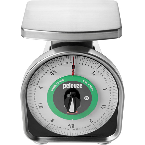 Pelouze Mechanical Portion Control Scale, 5 lbs. / 2.3 kg Cap., 10 g / 0.5 oz. Graduations M & M Nord Ouest Inc