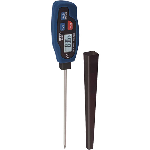 Thermom&egrave;tre &agrave; tige REED R2222 avec certificat ISO, Contact, Num&eacute;rique, -40-482°F (-40-250°C) M & M Nord Ouest Inc