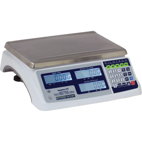 Balance &agrave; calcul de prix Integrator C16, Capacit&eacute; 30 lb / 15 kg, Graduations 0,005 lb / 0,002 kg M & M Nord Ouest Inc