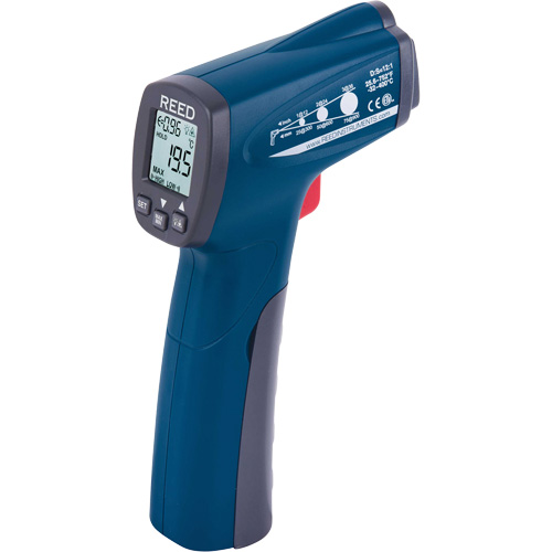 Thermom&egrave;tre &agrave; infrarouge, -25,6°- 752° F ( -32° - 400° C ), 12:1, &eacute;missivit&eacute; Ajustable M & M Nord Ouest Inc