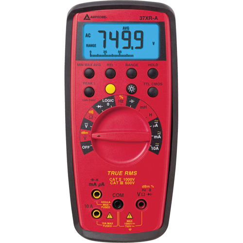 37XR-A True RMS Digital Multimeter, AC/DC Voltage, AC/DC Current M & M Nord Ouest Inc