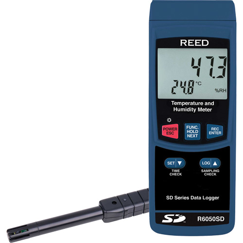 Data Logging Thermo-Hygrometer, 5% - 95% RH, 32° - 122° F ( 0° - 50°C ) M & M Nord Ouest Inc