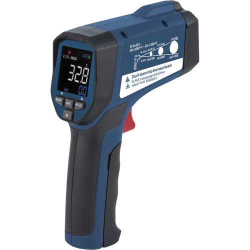 Thermom&egrave;tre &agrave; infrarouge, -26°- 2282° F (-32° - 1250° C), 50:1, &eacute;missivit&eacute; Ajustable M & M Nord Ouest Inc